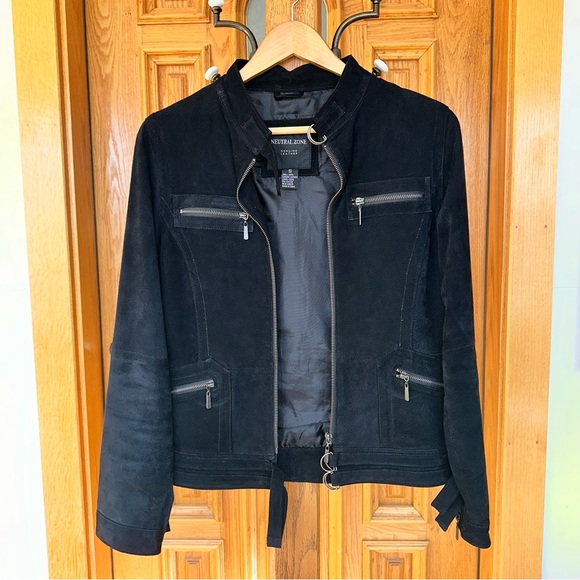 Neutral Zone genuine leather suede jacket coat size S - Picture 2 of 9